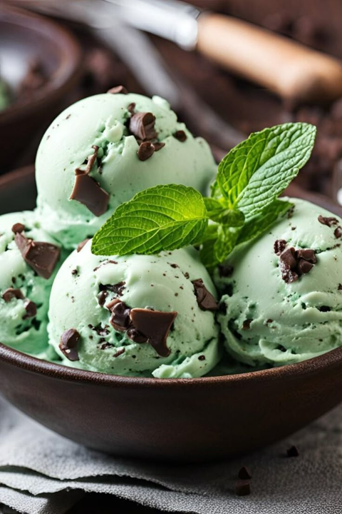Peppy Peppermint Choco Chip Ice Cream