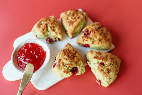 Matcha Cranberry Scones