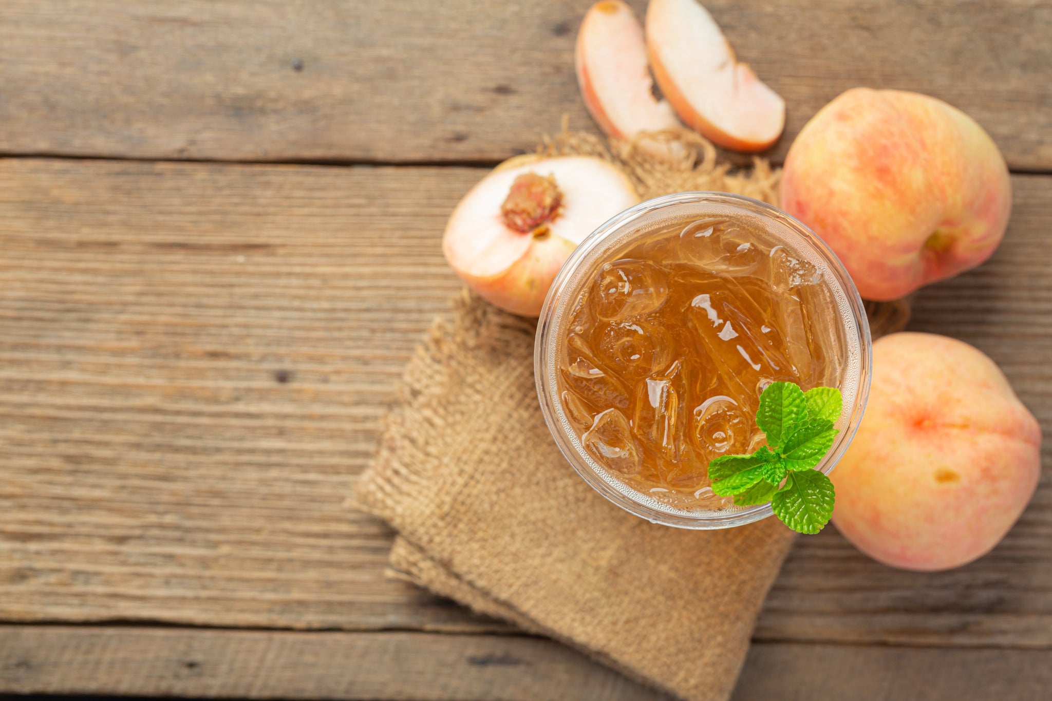 Iced Peppermint Peach Refresher