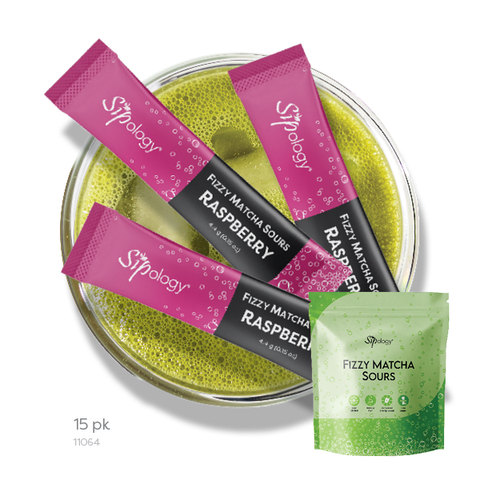Raspberry Fizzy Matcha Sours (15 pk)
