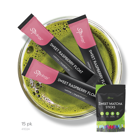 Raspberry Float Sweet Matcha Sticks (15 pk)