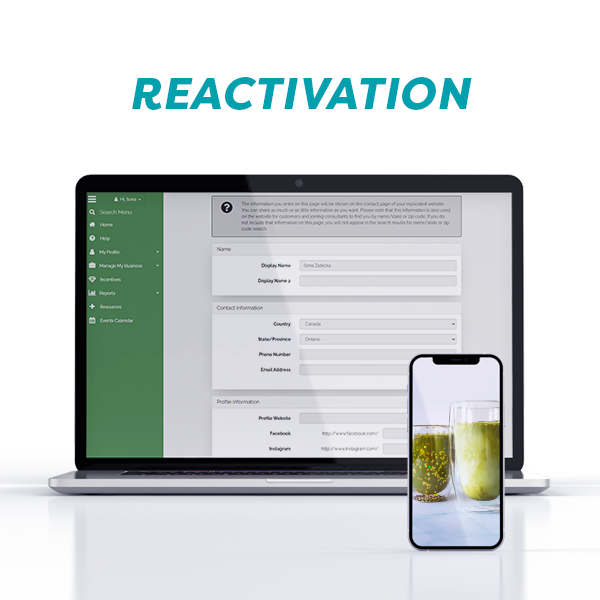 Reactivation Fee (Online Business Services is FREE for 1st month)